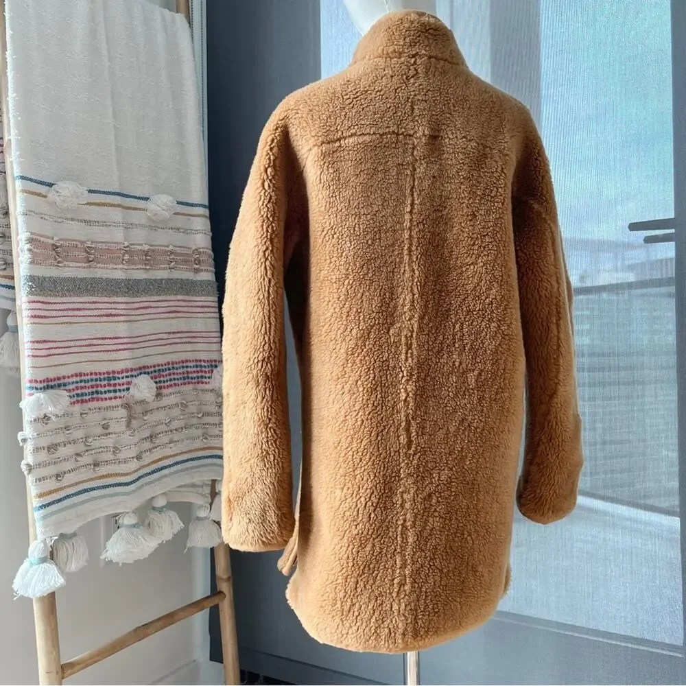 J. Crew Teddy Jacket in Camel Brown